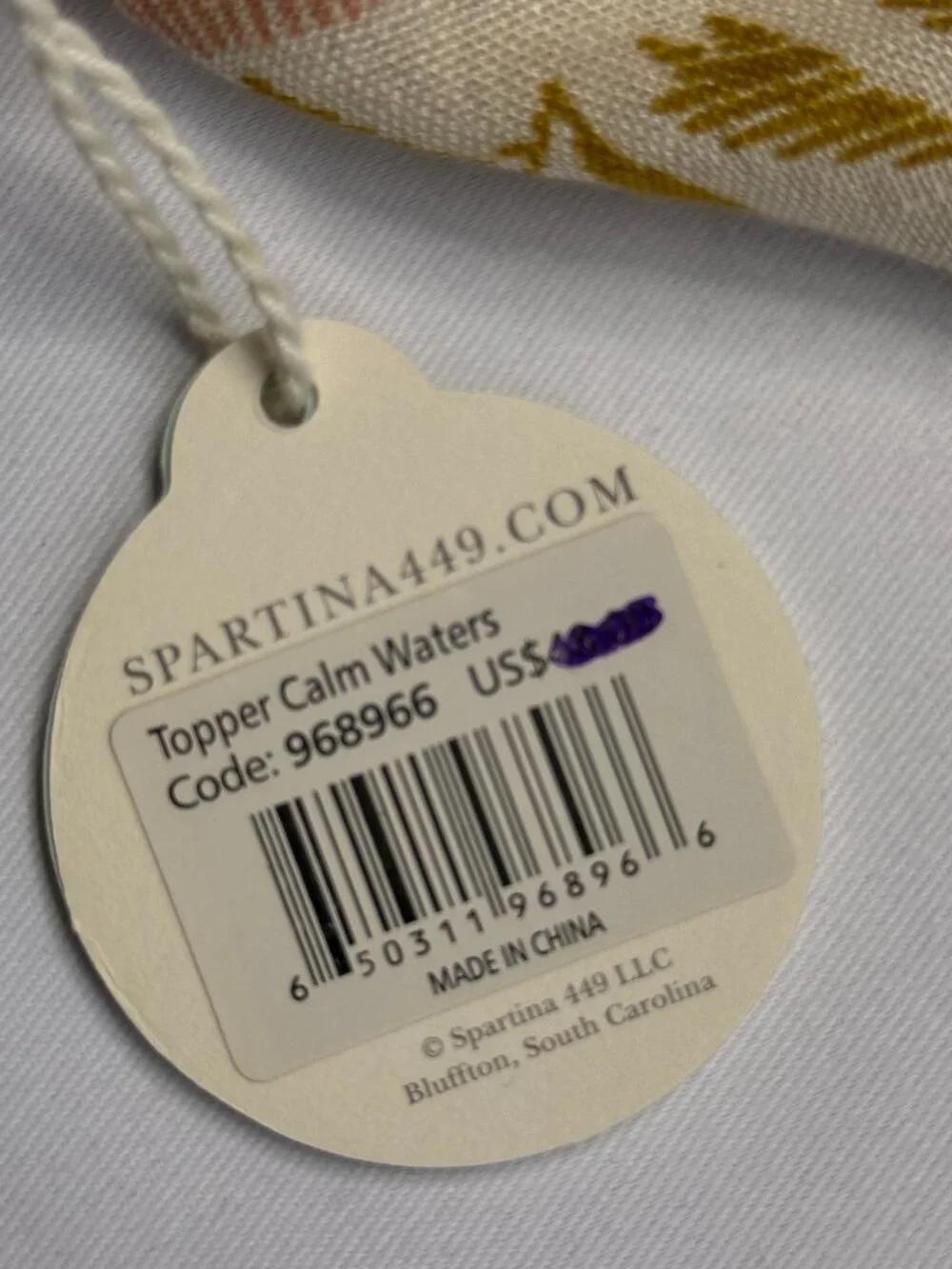 Spartina 449 Topper Calm Waters Cape-like Scarf Linen Blend Floral NWT